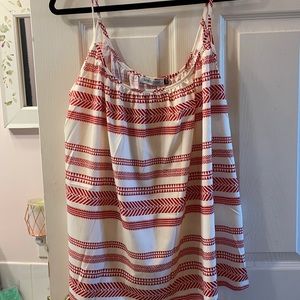 Miss Look XXL Tank beautiful and loose. Red and white.